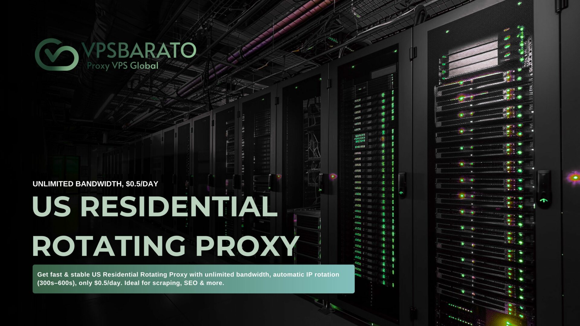 US Residential Rotating Proxy – Unlimited Bandwidth